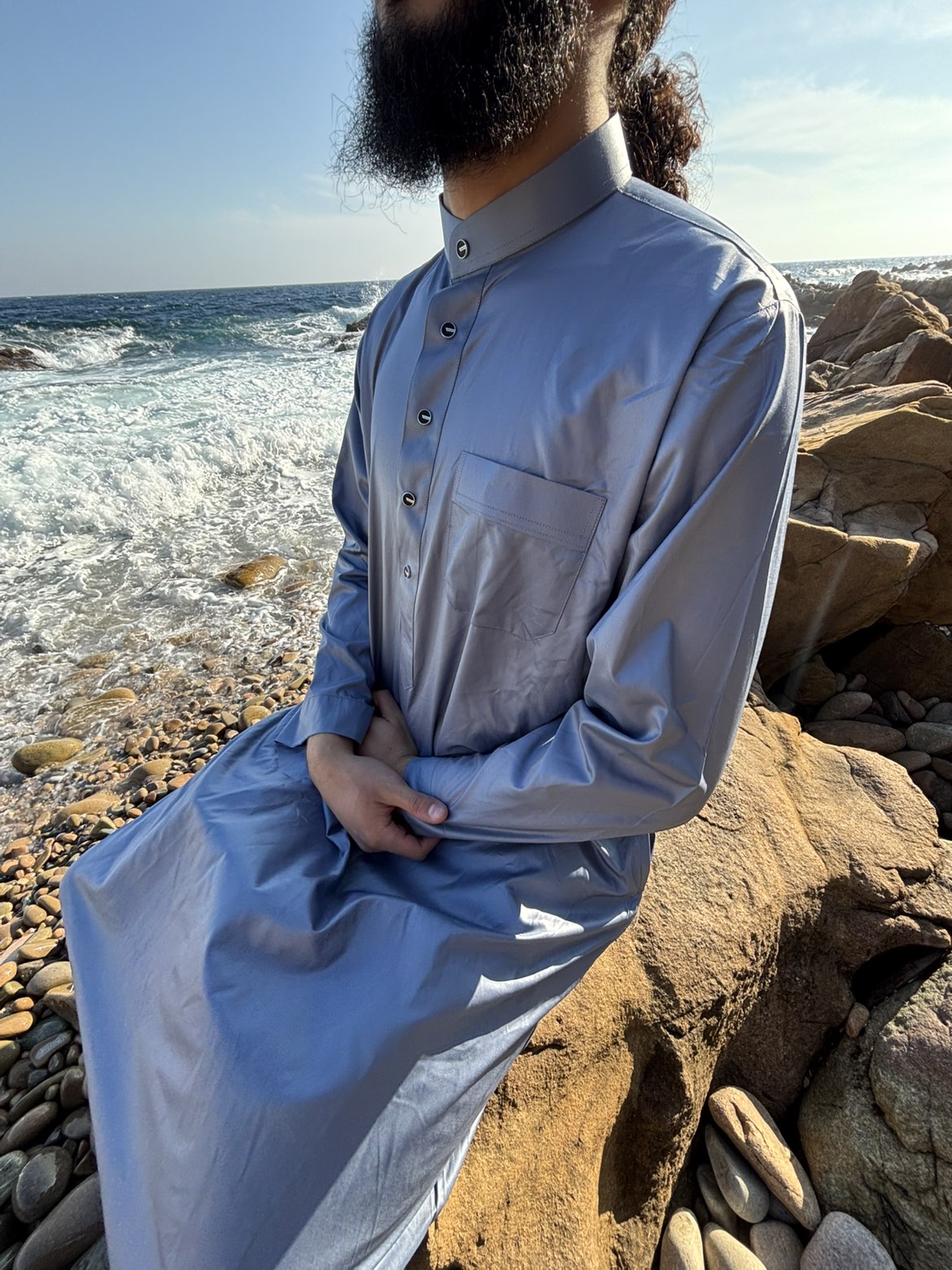 Qamis Al-Madina Bleu Ciel